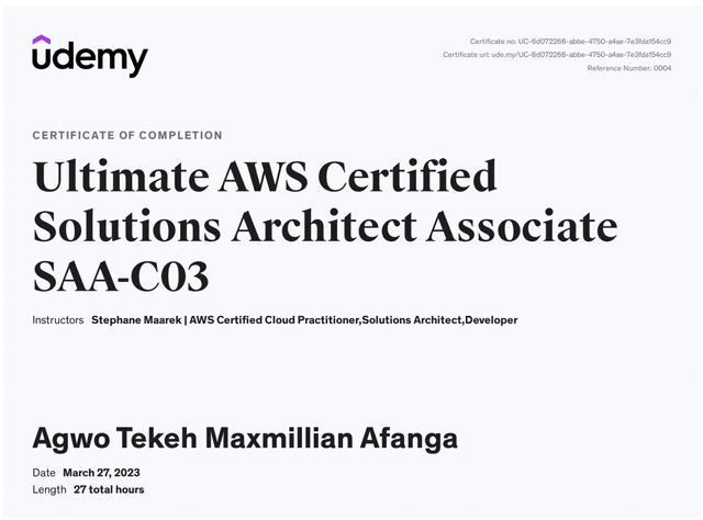 AWS Solutions Architect Associate SAA-C03 